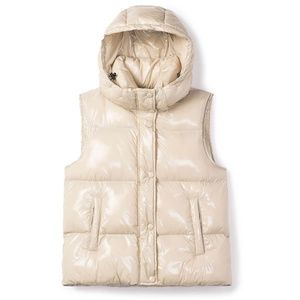 NEW Womens L Puffer Vest, Noize Martyna, Water Resistant, Color: bone. Tags on.